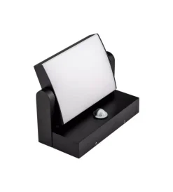 Illuminazione Per Esterno|Applique led solare da esterno rettangolare vtac nero 4000k