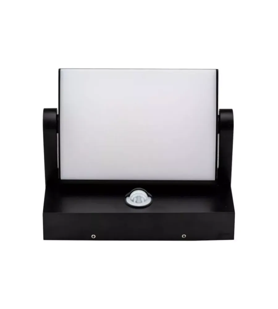 Illuminazione Per Esterno|Applique led solare da esterno rettangolare vtac nero 4000k