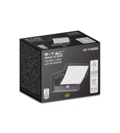 Illuminazione Per Esterno|Applique led solare da esterno rettangolare vtac nero 4000k