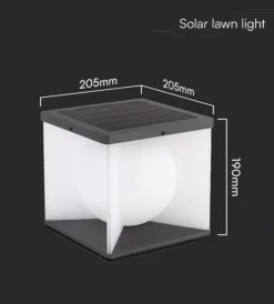 Clearance Applique led solare da esterno vtac nero con telecomando 3000k 3w Illuminazione Per Esterno