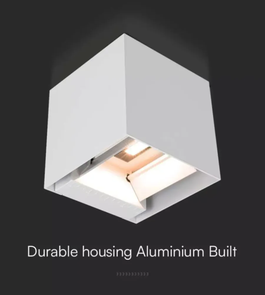 Illuminazione Per Esterno- Applique led solare da esterno vtac bianco 4000k