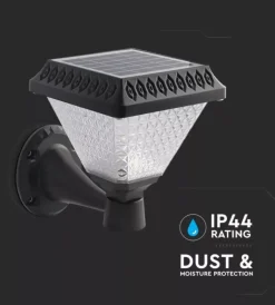 New Applique led solare vtac nero a piramide con telecomando 3in1 Illuminazione Per Esterno