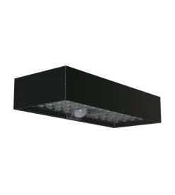 Best Applique nera 6w con pannello solare e sensore movimento, 9,7x23x4,27 cm Illuminazione Per Esterno