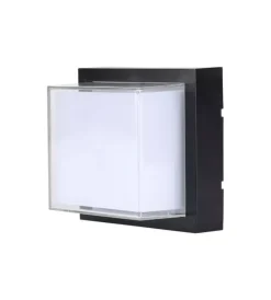 Illuminazione Per Esterno|Applique quadrata da 12w scoperta led da esterno vtac nero 3000k