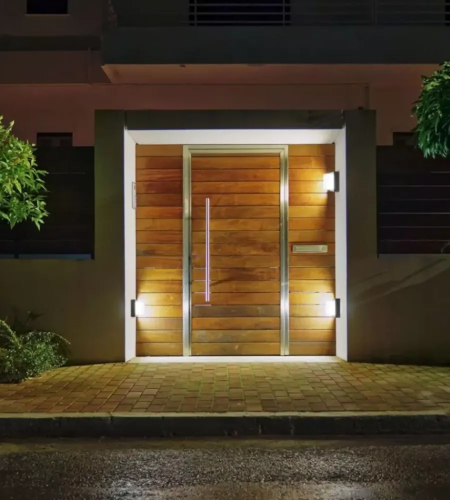 Illuminazione Per Esterno|Applique quadrata da 12w scoperta led da esterno vtac nero 3000k