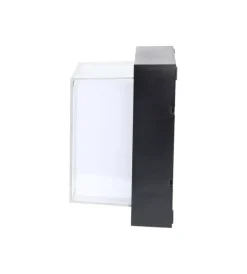 Illuminazione Per Esterno|Applique quadrata da 12w scoperta led da esterno vtac nero 3000k