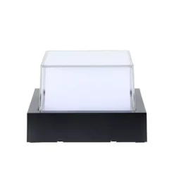 Illuminazione Per Esterno|Applique quadrata da 12w scoperta led da esterno vtac nero 3000k