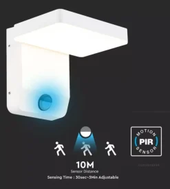 Online Applique quadrata led solare da esterno vtac bianco 3000k Illuminazione Per Esterno