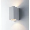 Outlet Applique "qubo" alluminio bianco, 15,1x6,7x9,3 cm Illuminazione Per Esterno
