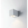 Illuminazione Per Esterno|Applique "qubo" alluminio bianco, 9,3x8x6,7 cm