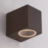 Illuminazione Per Esterno|Applique "qubo" alluminio corten, 9,3x8x6,7 cm