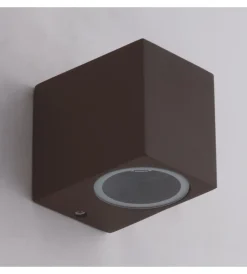 Illuminazione Per Esterno|Applique "qubo" alluminio corten, 9,3x8x6,7 cm
