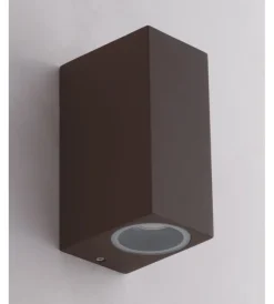 Discount Applique "qubo" alluminio corten, 15,1x6,7x9,3 cm Illuminazione Per Esterno