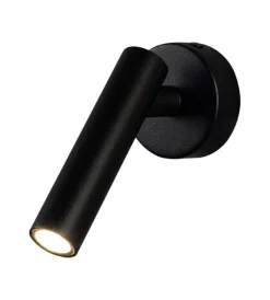 Illuminazione Per Interno|Applique slim da hotel nera per lettura 2w, 3000k