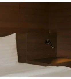 Illuminazione Per Interno|Applique slim da hotel nera per lettura 2w, 3000k