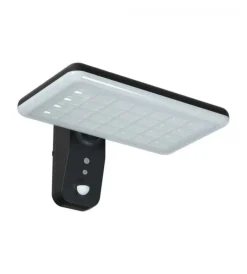 Illuminazione Per Esterno|Applique solare nera rettangolare, 23,6x29,4 cm
