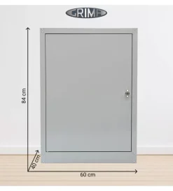 Hot Armadietto multiuso in metallo grigio 60x40x84 cm Officina E Garage