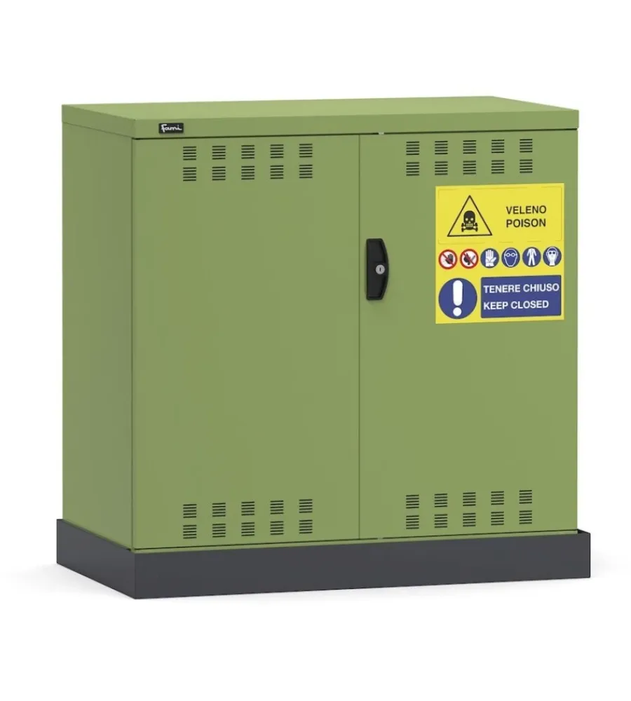 Outlet Armadietto per fitofarmaci fami "perfom" in lamiera verde 104,8x60x102,7 cm Officina E Garage
