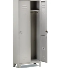 Officina E Garage- Armadietto spogliatoio essenza in metallo 2 posti 68,5x33x180 cm