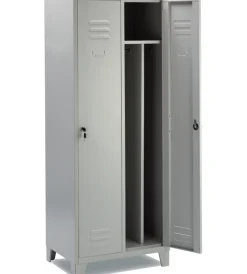 Officina E Garage- Armadietto spogliatoio sporco pulito essenza in metallo 2 posti 68,5x50x180 cm