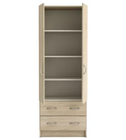 Armadi- Armadio 2 ante 2 cassetti rovere 169,5x60,9x41,1 cm
