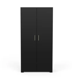 New Armadio 2 ante "izzy" colore quercia e nero opaco, 90,3x51,7x185,7 cm Armadi