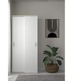 Armadi- Armadio 2 ante scorrevoli "space" bianco 77,6x48,2x175,4 cm