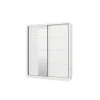 Armadi|Armadio bellahome "alba" con 2 ante scorrevoli con specchio bianco, 180x59,8x215,5 cm