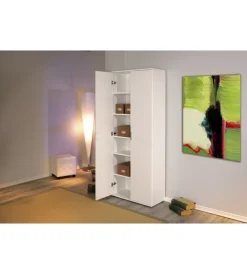 Armadio bianco con 2 ante, 70x189x34 cm Armadi