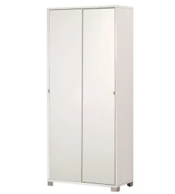 Sarmog Armadi|Armadio con 2 ante scorrevoli bianco, 82x41x190 cm