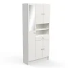 Discount Armadio con specchio "bikini" bianco 82x32x180 cm Mobiletti Multiuso