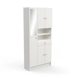 Discount Armadio con specchio "bikini" bianco 82x32x180 cm Mobiletti Multiuso