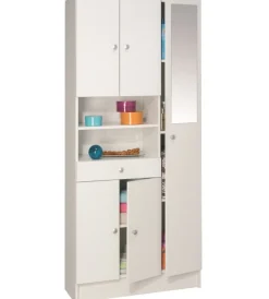 Discount Armadio con specchio "bikini" bianco 82x32x180 cm Mobiletti Multiuso