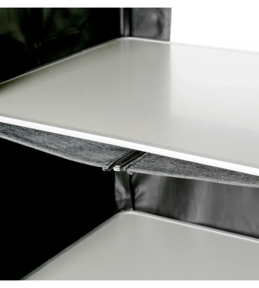 Discount Armadio da campeggio pieghevole "mercury cross hs sq" in alluminio e poliestere 4 ripiani 60x49x140 cm Campeggio