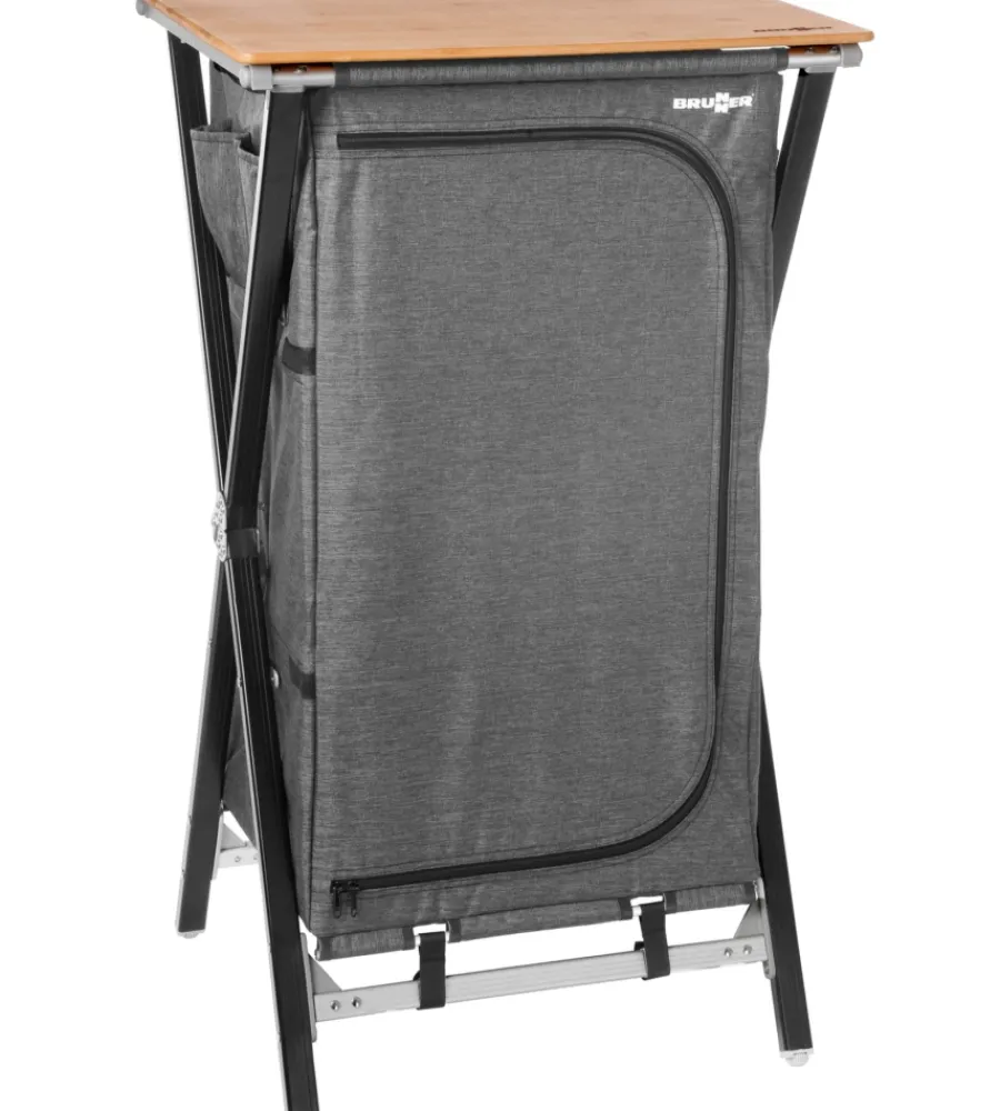 Online Armadio da campeggio pieghevole "mercury cross ls sq" in alluminio e poliestere grigio 3 ripiani 60x49x100 cm Campeggio
