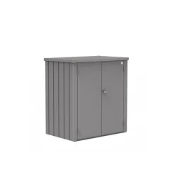 Contenitori Da Esterno-Biohort Armadio da esterno "romeo l" in acciaio grigio quarzo metallizzato, 132x87x140 cm - 58080
