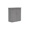 Biohort Contenitori Da Esterno|Armadio da esterno "romeo m" in acciaio grigio quarzo metallizzato, 132x57x140 cm - 58070