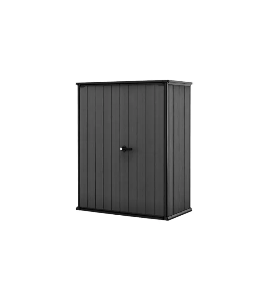 Contenitori Da Esterno-Keter Armadio da esterno "cortina alto" in resina 140x73,6x170,4 cm