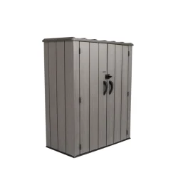 Lifetime Contenitori Da Esterno|Armadio da esterno in resina grigio 143x78,6x174,5 cm
