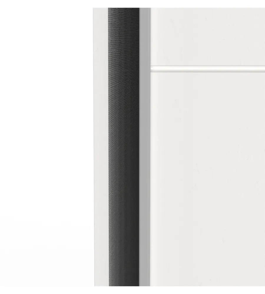Armadi- Armadio "ghost" bianco con ante scorrevoli, 116x59x203 cm