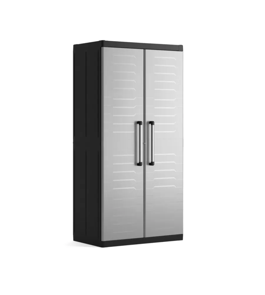 Keter Riponimento In Resina|Armadio in resina alto "detroit xl" grigio, 89x54x182 cm