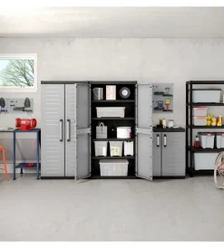 Keter Riponimento In Resina|Armadio in resina alto "detroit xl" grigio, 89x54x182 cm