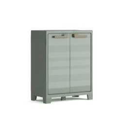 Clearance Armadio in resina basso "planet" grigio 80x44x100 cm Riponimento In Resina