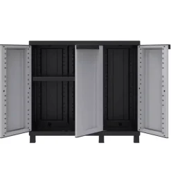 Best Armadio in resina basso "twist black 102b", 102x39x91,5h cm Riponimento In Resina