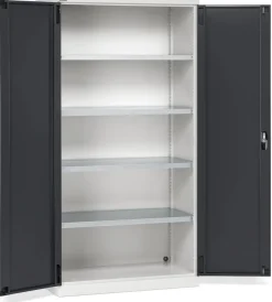 Sale Armadio industriale per garage fami "perform 14001" 2 ante, 4 ripiani in metallo antracite 102,3x55,5x200 cm Officina E Garage