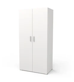 Armadi|Armadio "izzy" 2 ante bianco opaco, 90,3x51,7x185,7 cm