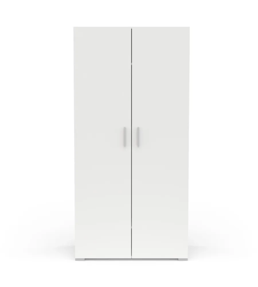 Armadi|Armadio "izzy" 2 ante bianco opaco, 90,3x51,7x185,7 cm