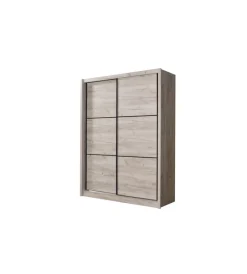 BellaHome Armadi|Armadio "madrid" 2 ante scorrevoli  quercia, 166x60x215 cm