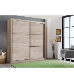 Outlet Armadio "madrid" 2 ante scorrevoli quercia, 212x61x215 cm Armadi