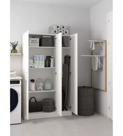 Armadi- Armadio multifunzione 3 ante bianco 104,2x36x180,9 cm